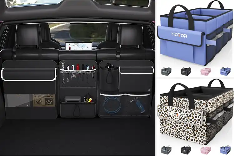 Detailed view of Best Easy-Access Trunk Organizer With Mesh Pockets
