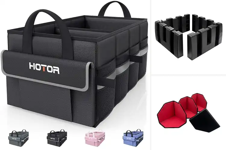 Detailed view of Best Flexible Trunk Organizer With Adjustable Velcro